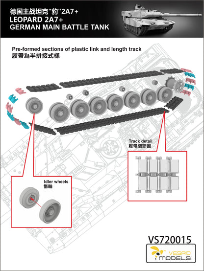 VESPID MODELS VS720015 1/72 German Main Battle Tank Leopard 2A7+ model kit