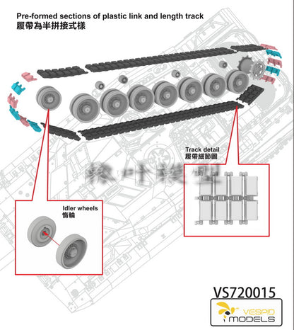 VESPID MODELS VS720016 1/72 Leopard 2 A7V German Main Battle Tank Model Kit