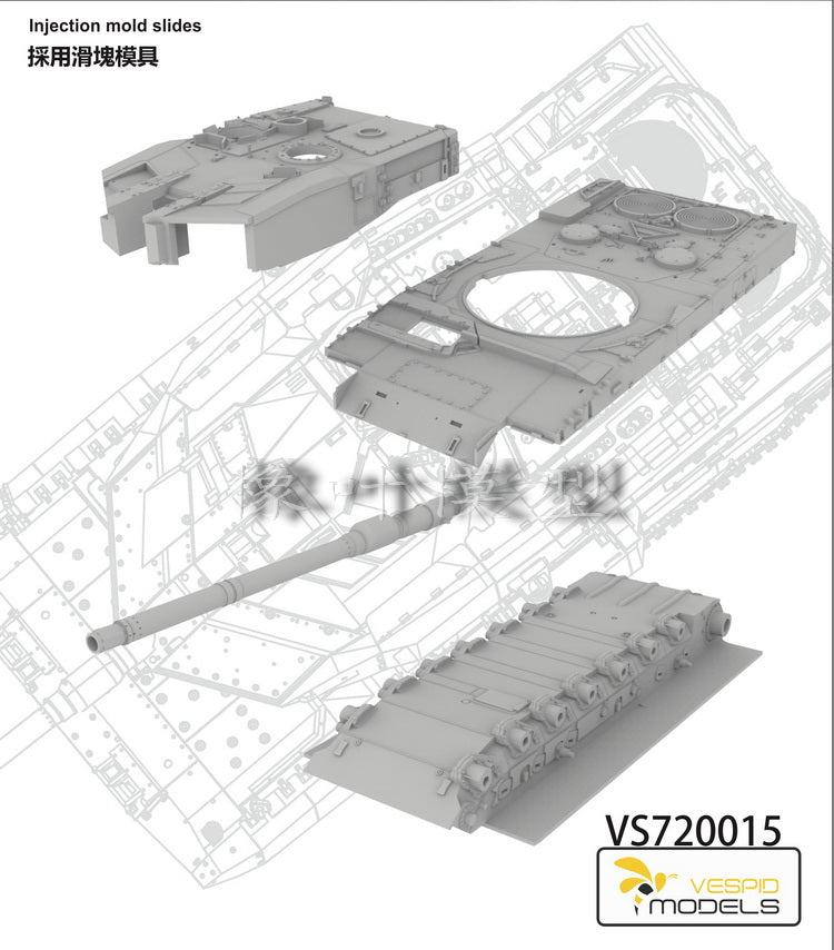 VESPID MODELS VS720016 1/72 Leopard 2 A7V German Main Battle Tank Model Kit