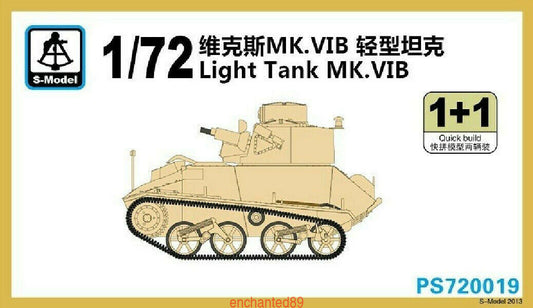 S-Model PS720019 1/72 Light Tank MK.VIB 1+1 Plastic Model Kit