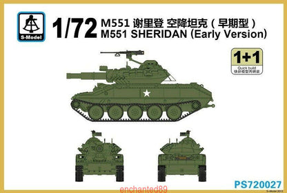 S-Model PS720027 1/72 Sheridan Plastic Model Kit – LCD 3D printed resin model kit, image 1