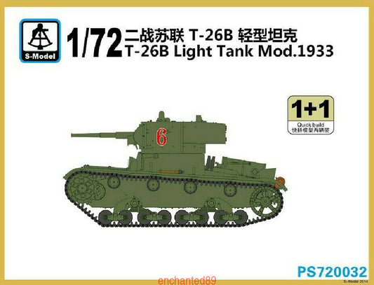 S-Model PS720032 1/72 T-26B Light Tank Mod.1933 1+1 Plastic Model Kit