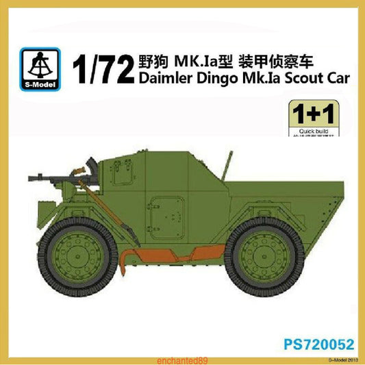 S-Model PS720052 1/72 Daimler Dingo Mk.Ia Scout Car 1+1 Plastic Model Kit