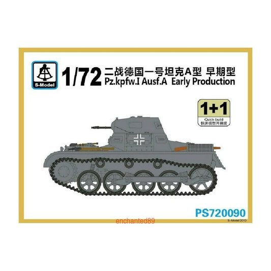 S-Model PS720090 1/72 Pz.Kpfw.I Ausf.A Early Production 1+1 Plastic Model Kit