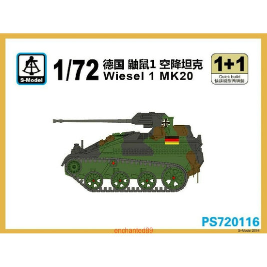 S-Model PS720116 1/72 Wiesel 1 MK20 1+1 Plastic Model Kit