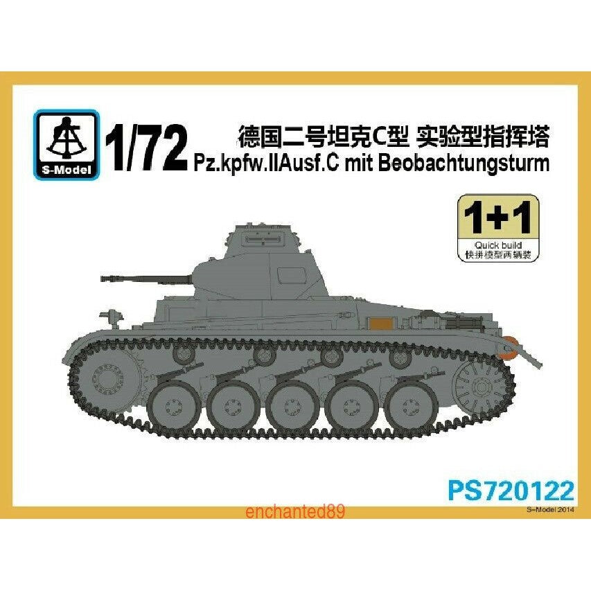 S-Model PS720122 1/72 WWII German Pz.Kpfw.II Ausf.C mit Beobachtungsturm