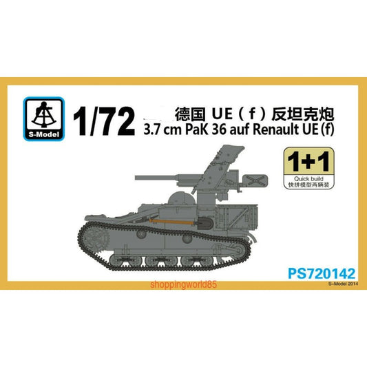 S-Model PS720142 1/72 3.7cm Pak 36 Auf Renault UE f 1+1 Plastic Model Kit