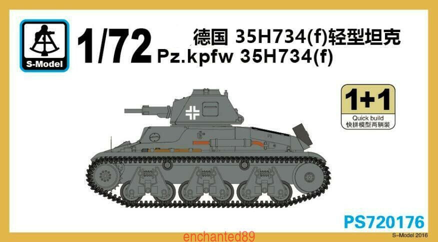 S-Model PS720176 1/72 Pz.kpfw 35H734f 1+1 Plastic Model Kit