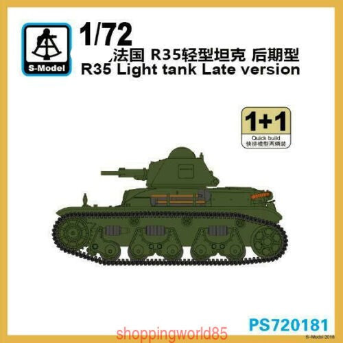 S-Model PS720181 1/72 R35 Light Tank Late Version 1+1 Plastic Model Kit