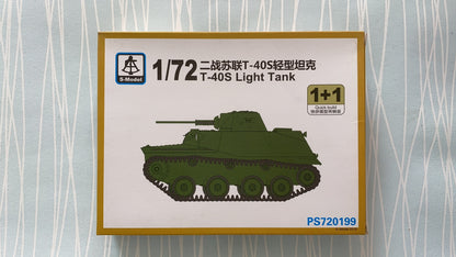 S-Model PS720199 1/72 T-40S Light Tank 1+1 Plastic Model Kit