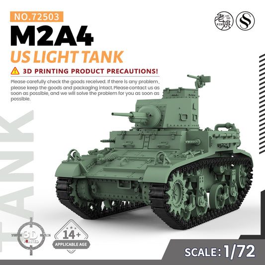 SSMODEL 503 V1.9 1/72(64,76,87) 25mm Military Model Kit US M2A4 Light Tank