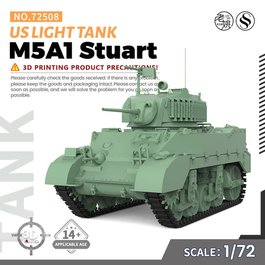 SSMODEL 508 Military Armoured Model Kit US M5A1 Light Tank