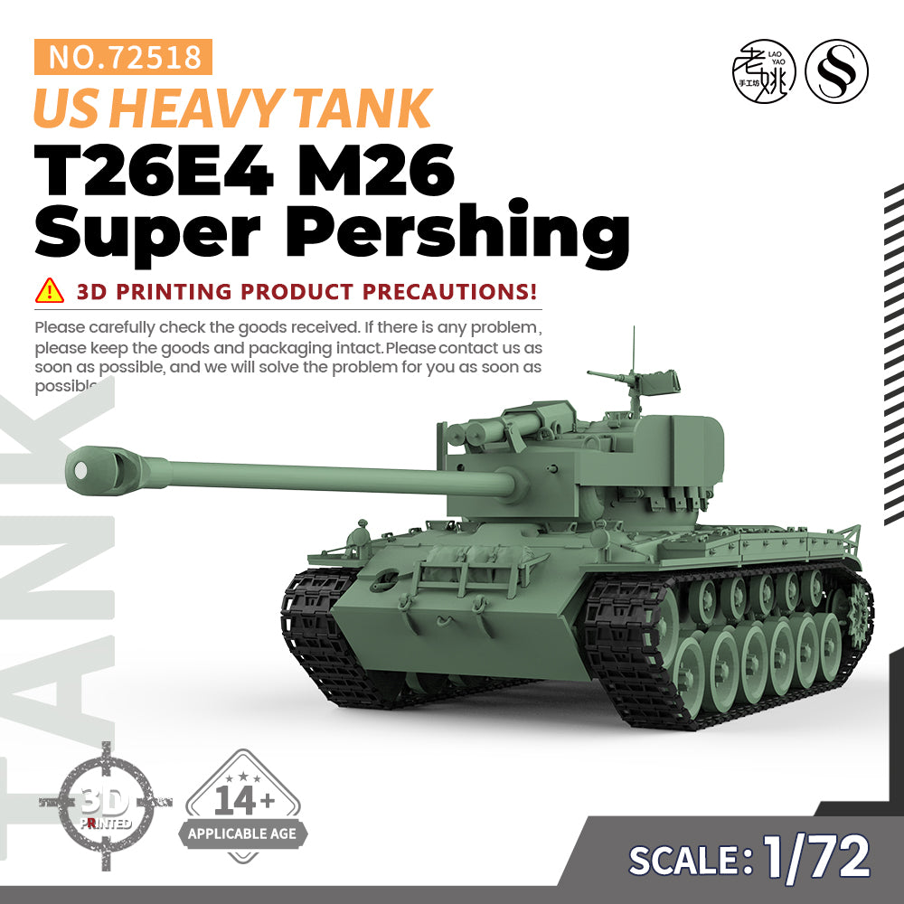 SSMODEL 518 Military Armoured Model Kit US T26E1 M26 Super Pershing Heavy Tank