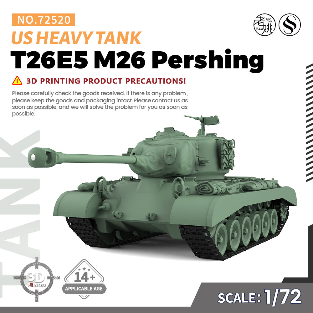 SSMODEL 520 Military Armoured Model Kit US T26E5 M26 Pershing Heavy Tank