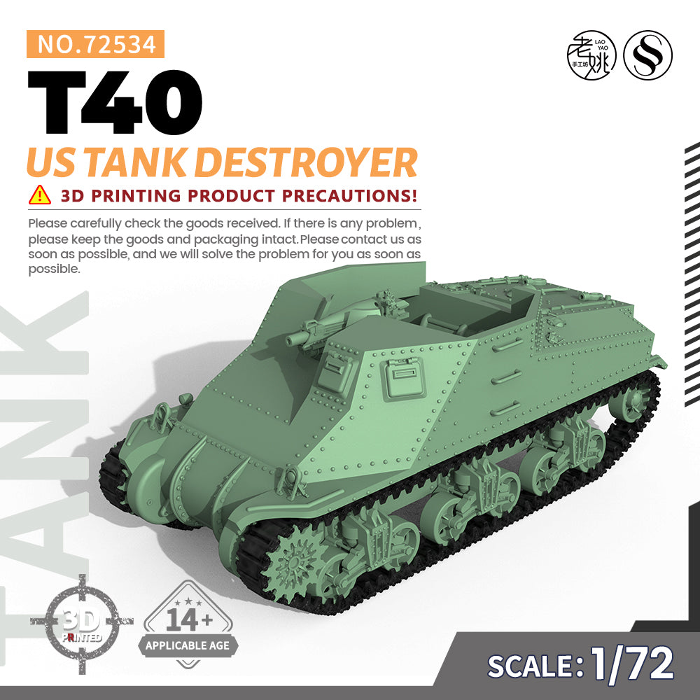 SSMODEL 534 Military Armoured Model Kit US T40 Tank Destroyer