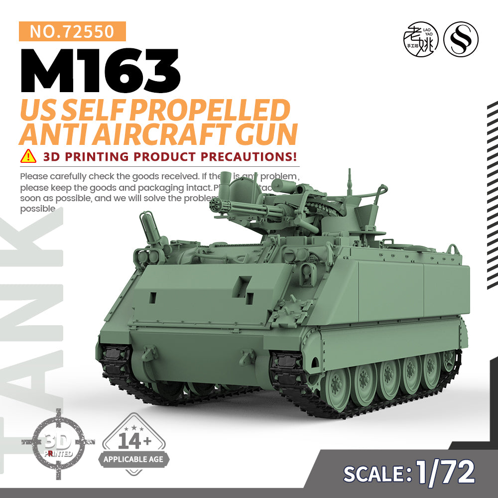 SSMODEL 550 Military Armoured Model Kit US M163 Self Propelled Anti Aircraft Gun