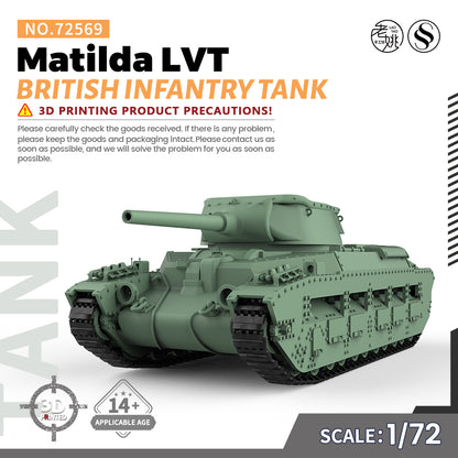 SSMODEL 569  Military Model Kit British Matilda LVT Infantry Tank