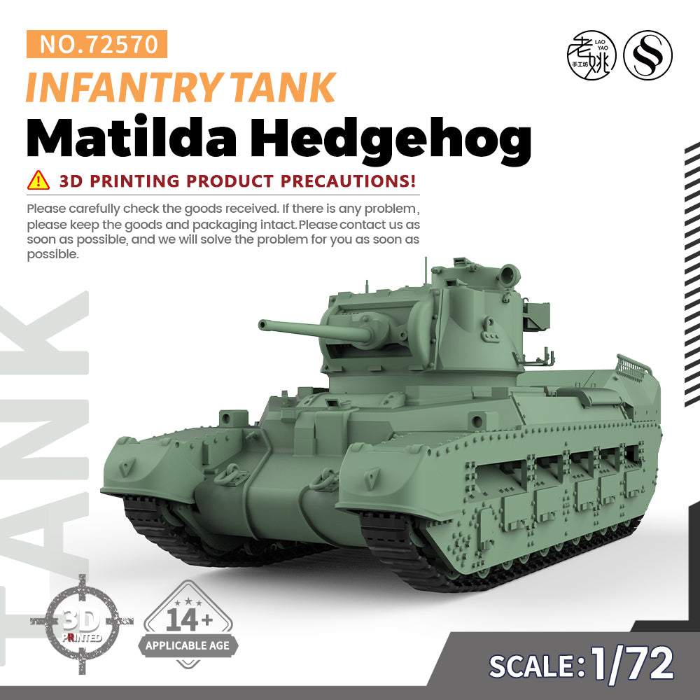 SSMODEL 570 Military Model Kit Matilda Hedgehog Infantry Tank