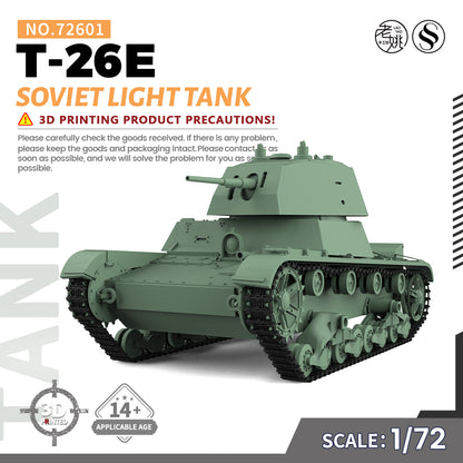 SSMODEL 601 Military Armoured Model Kit Soviet T-26E Light Tank