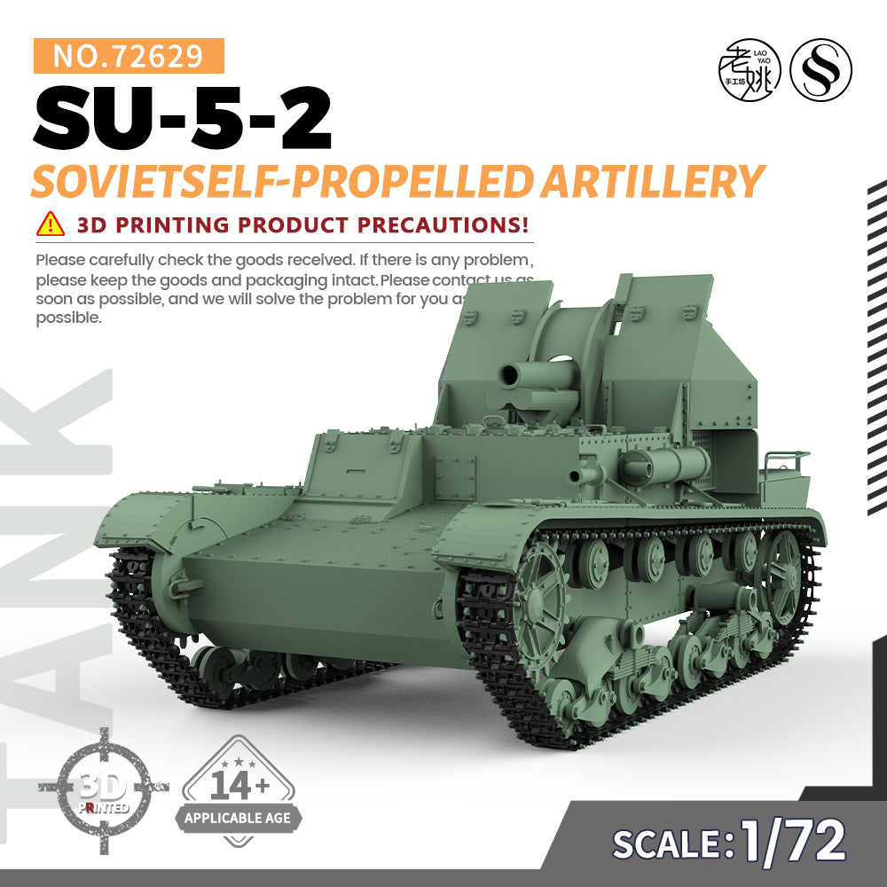 SSMODEL 629 Military Model Kit Soviet SU-5-2 Self-Propelled Artillery