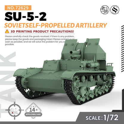 SSMODEL 629 Military Model Kit Soviet SU-5-2 Self-Propelled Artillery