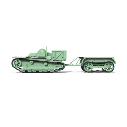 SSMODEL 667 Military Armoured Model Kit France Renault UE Tank Destroyer Attached trailer