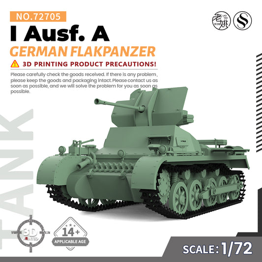 SSMODEL 705 Military Armoured Model Kit German Flakpanzer I Ausf. A SPAA