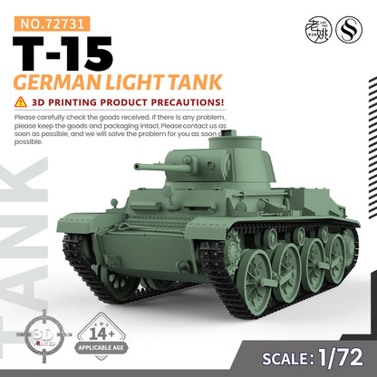 SSMODEL 731 Military Armoured Model Kit German T-15 Light Tank