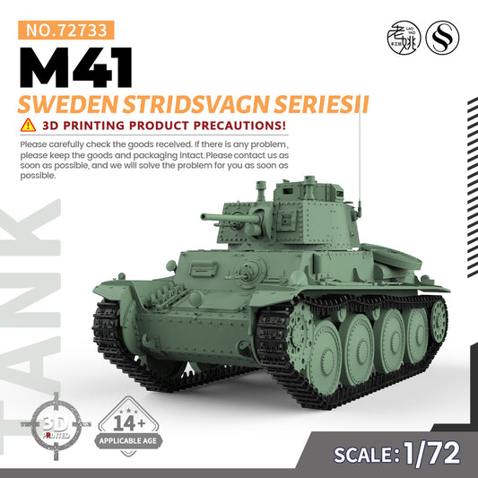 SSMODEL 733 Military Armoured Model Kit Sweden Stridsvagn M41 Series II