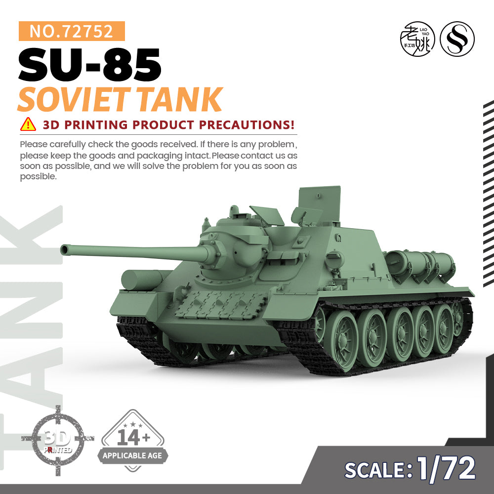 SSMODEL 752 Military Armoured Model Kit Soviet SU-85 Tank Destroyer