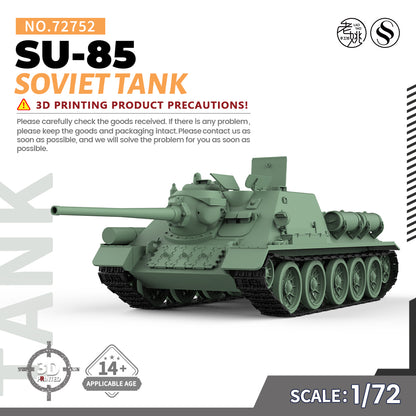 SSMODEL 752 Military Armoured Model Kit Soviet SU-85 Tank Destroyer