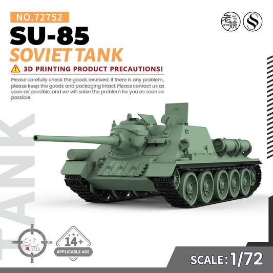 SSMODEL 752 Military Armoured Model Kit Soviet SU-85 Tank Destroyer