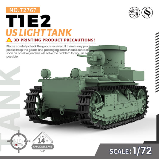 SSMODEL 767 Military Armoured Model Kit US T1E2 Light Tank