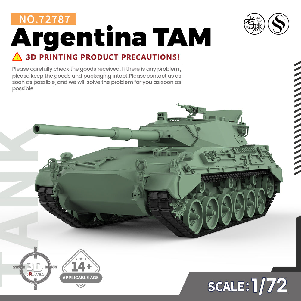 SSMODEL 787 Military Armoured Model Kit Argentina TAM Medium Tank