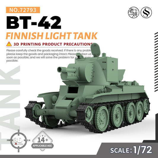 SSMODEL 793 Military Armoured Model Kit Finnish BT-42 Light Tank