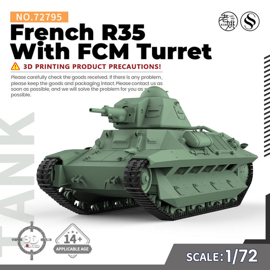 SSMODEL 795 Military Armoured Model Kit French R35 With FCM Turret Light Tank