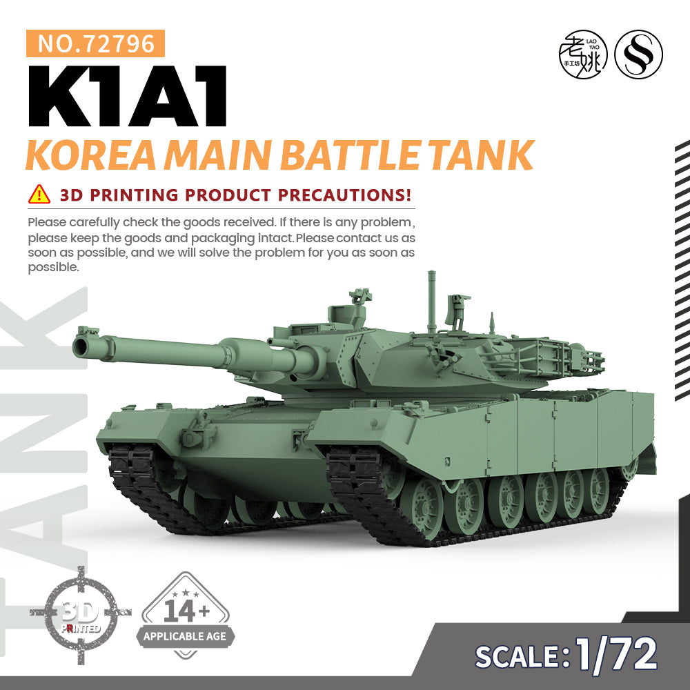 SSMODEL 796 Military Armoured Model Kit Korea K1A1 Main Battle Tank