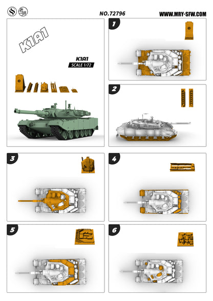 SSMODEL 796 Military Armoured Model Kit Korea K1A1 Main Battle Tank