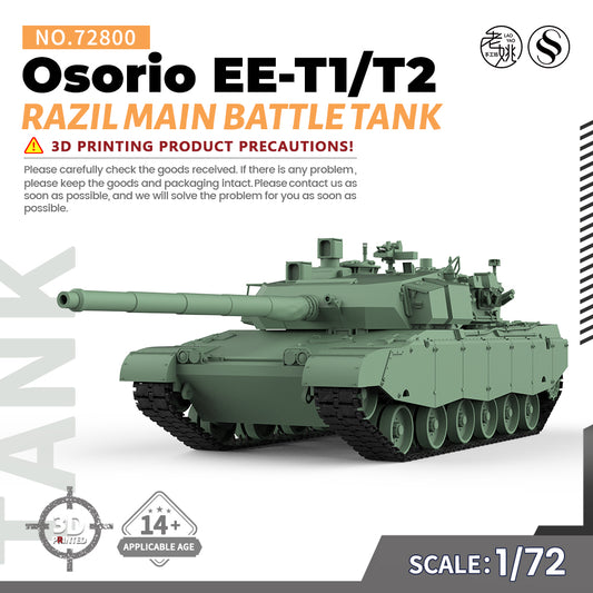 SSMODEL 800 Military Armoured Model Kit Brazil Osorio EE-T1/T2 Main Battle Tank