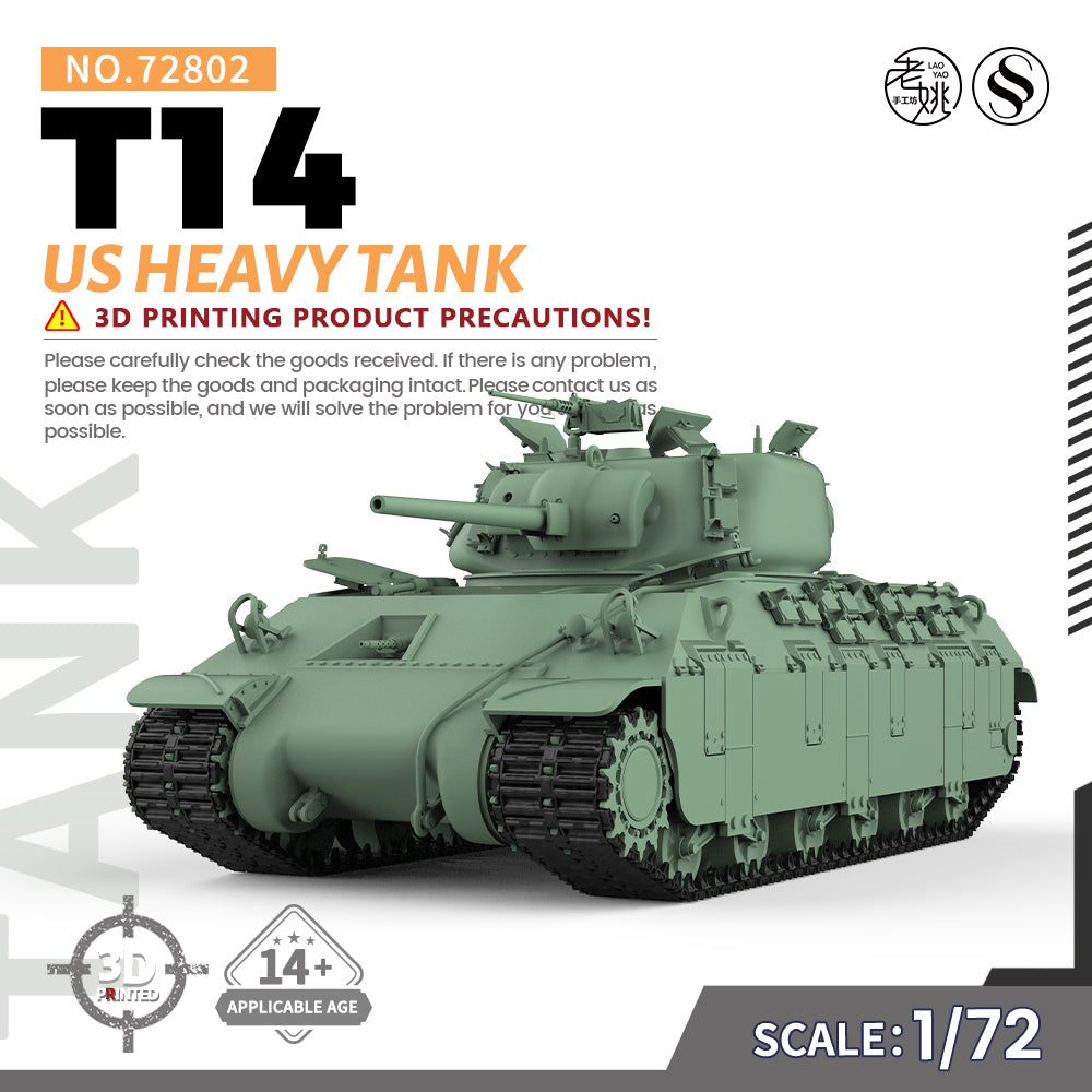 SSMODEL 802 Military Armoured Model Kit US T14 Heavy Tank