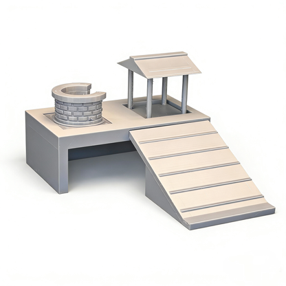RHF-224 Shelter House Universal Hideout for Turtles Lizards Hamsters Geckos & Hermit CrabsAll-in-One Hideout for Reptiles Rodents & AmphibiansMulti-Pet Hide & Basking Platform for Turtles