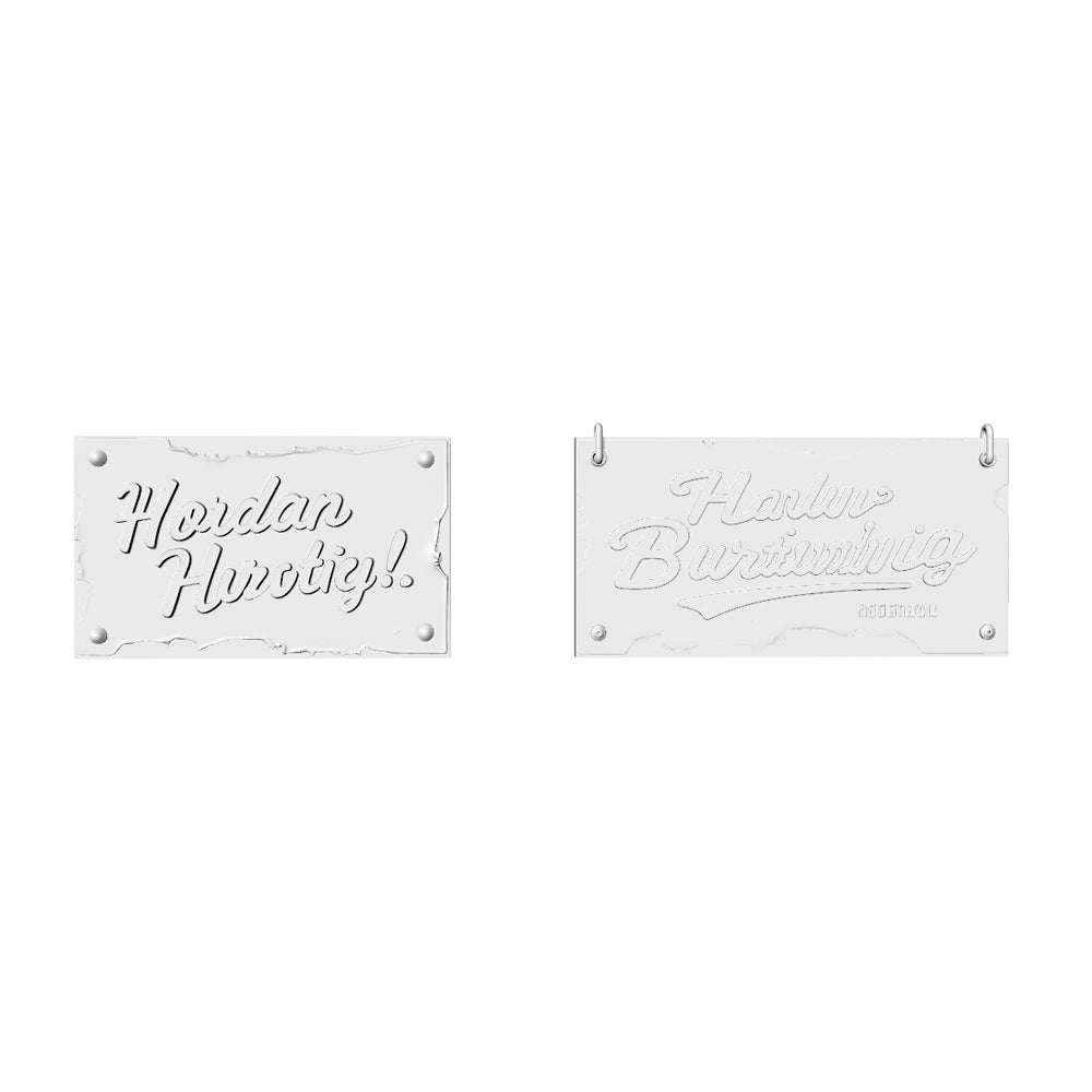 MRY-SFW LYTS603 3D Printed Unpainted White Resin, Aged Metal Countryside Quote Sign, Miniature Farmhouse Wall Decor