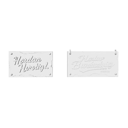 MRY-SFW LYTS603 3D Printed Unpainted White Resin, Aged Metal Countryside Quote Sign, Miniature Farmhouse Wall Decor