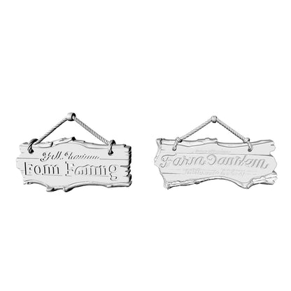 MRY-SFW LYTS595 3D Printed Unpainted White Resin, Farm Inspirational Wooden Sign, Miniature Rustic Yard Diorama Decor