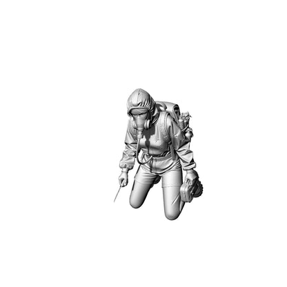 MRY-SFW LYTS324 3D Printed Post-Apocalyptic Abandoned Bio-Lab Diorama Set with Hazmat Team & Secure Door for Tabletop Wargaming