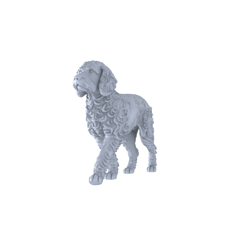 Yao's Studio LYTR260 Poodle Resin Miniature Model 5-Figure Set, Unpainted Cute Interactive Pet Figures, DIY Painting Scene Decoration Miniatures Diorama Resin Figures