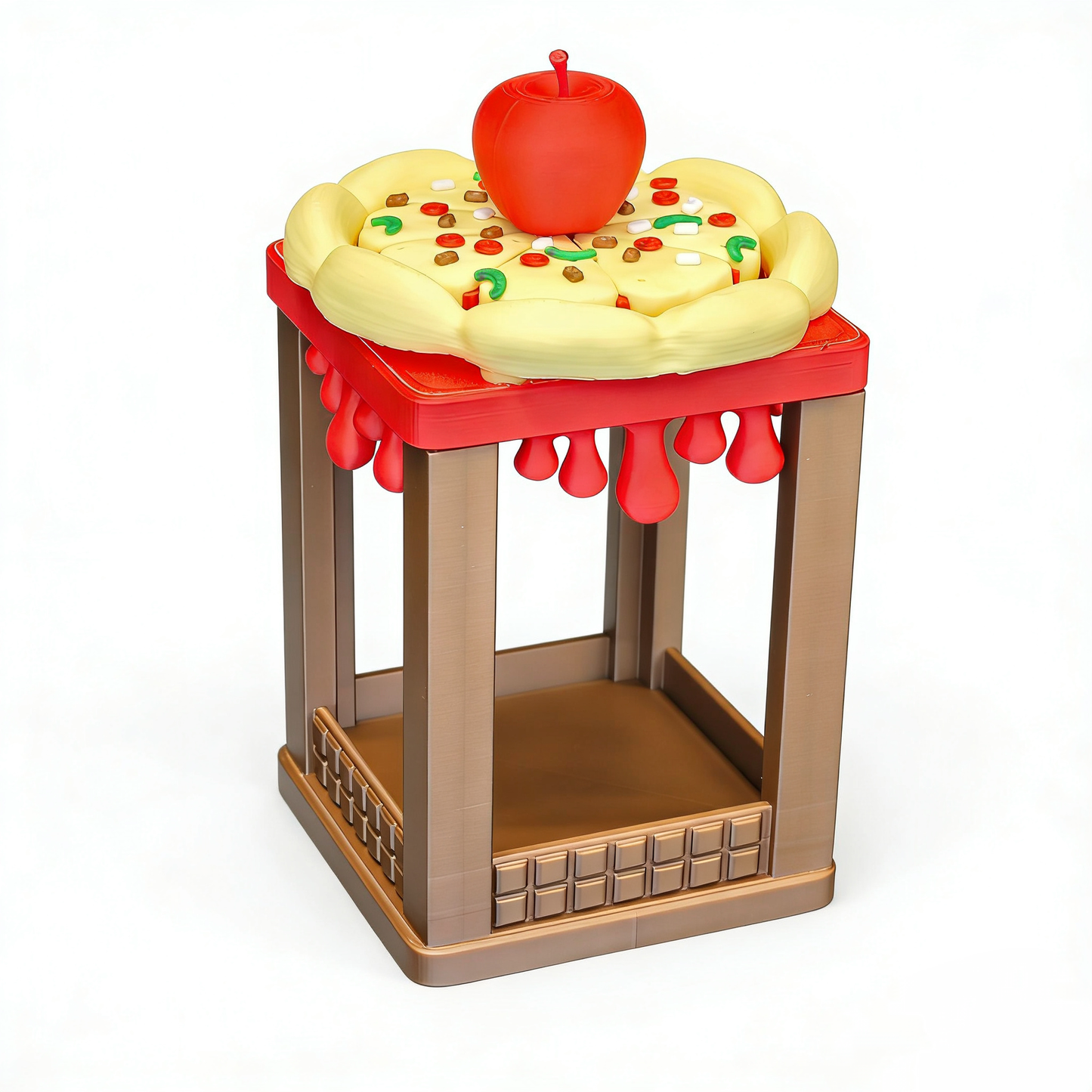 RHF-222 Apple Pizza Chocolate Element Display Stand Fun creative  and delicious-themed display stand with apple  pizza  and chocolate elements  decorative