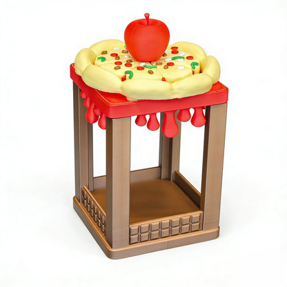 RHF-222 Apple Pizza Chocolate Element Display Stand Fun creative  and delicious-themed display stand with apple  pizza  and chocolate elements  decorative