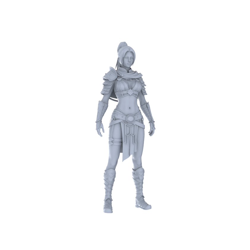 Yao's Studio LYTR261 Female Warrior Resin Miniature Model 6-Figure Set, Unpainted Combat Pose Figures, DIY Painting Scene Decoration Miniatures Diorama Resin Figures