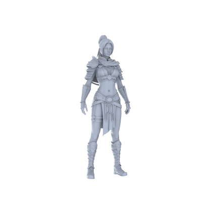 Yao's Studio LYTR261 Female Warrior Resin Miniature Model 6-Figure Set, Unpainted Combat Pose Figures, DIY Painting Scene Decoration Miniatures Diorama Resin Figures